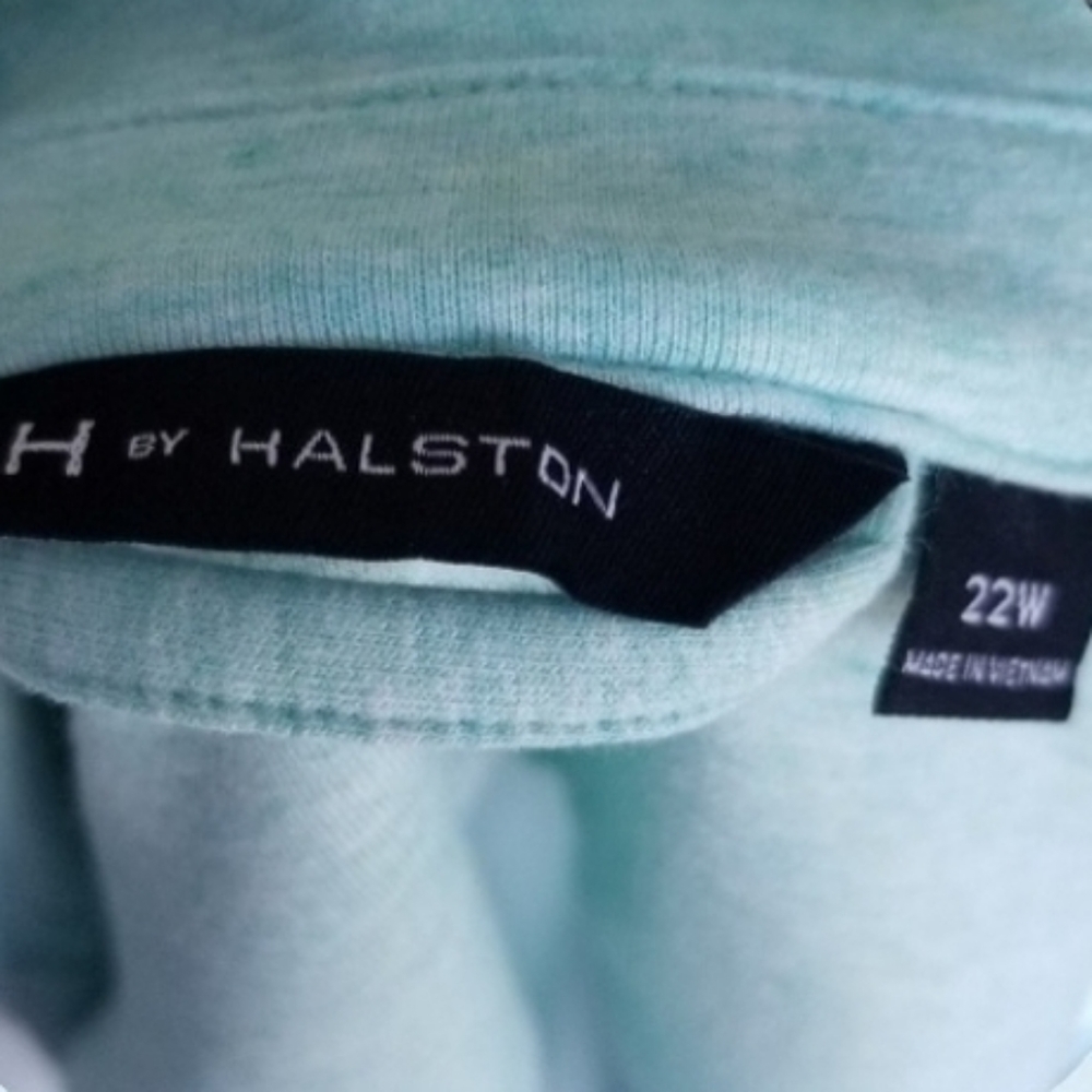 H by HALSEN A-symmetrical zipper JACKET sz 22W, blue - Picture 6 of 11